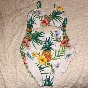 One piece pineapple bathing suit